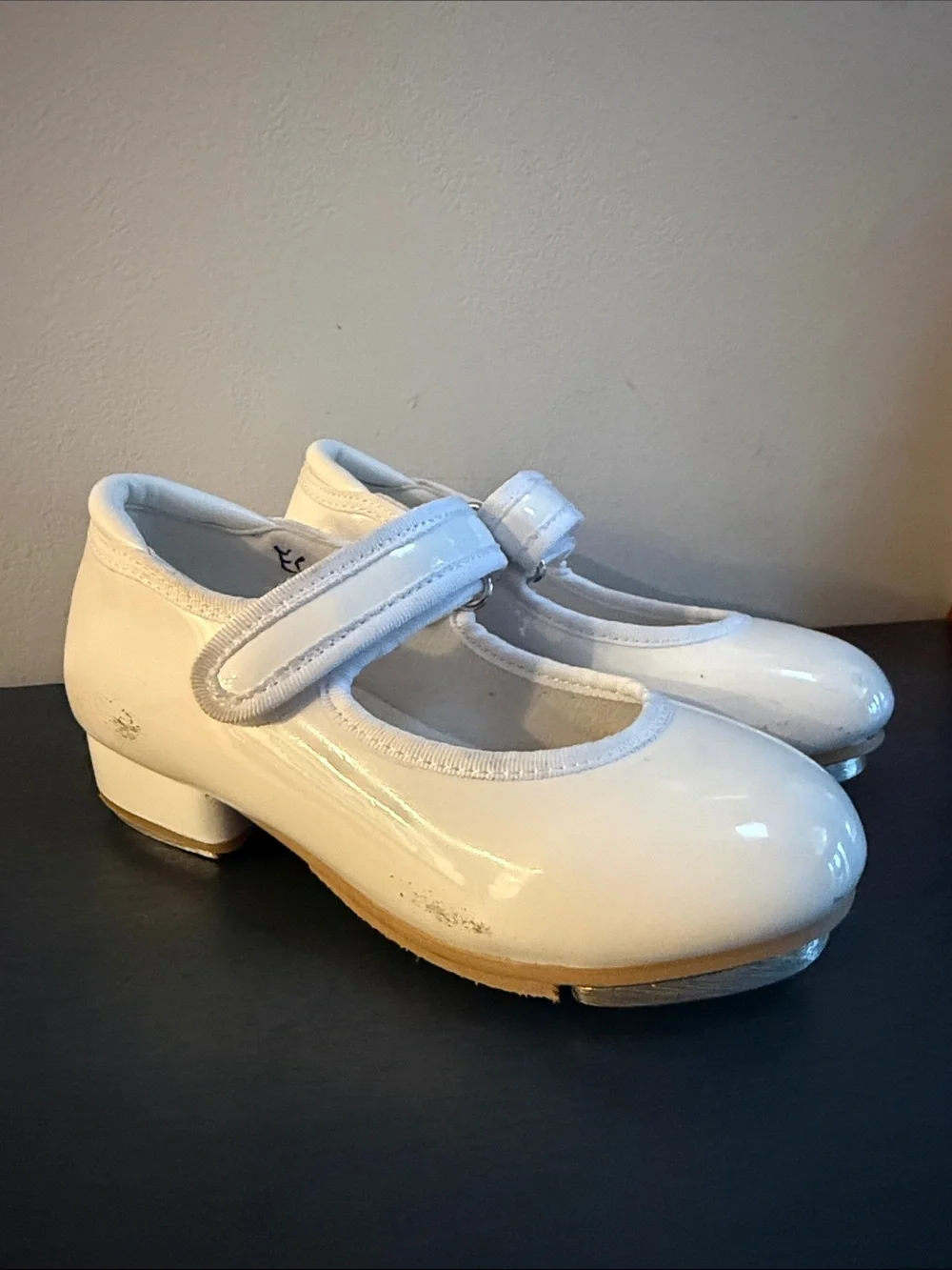 White Patent Mary Jane Toddler Tap Shoes